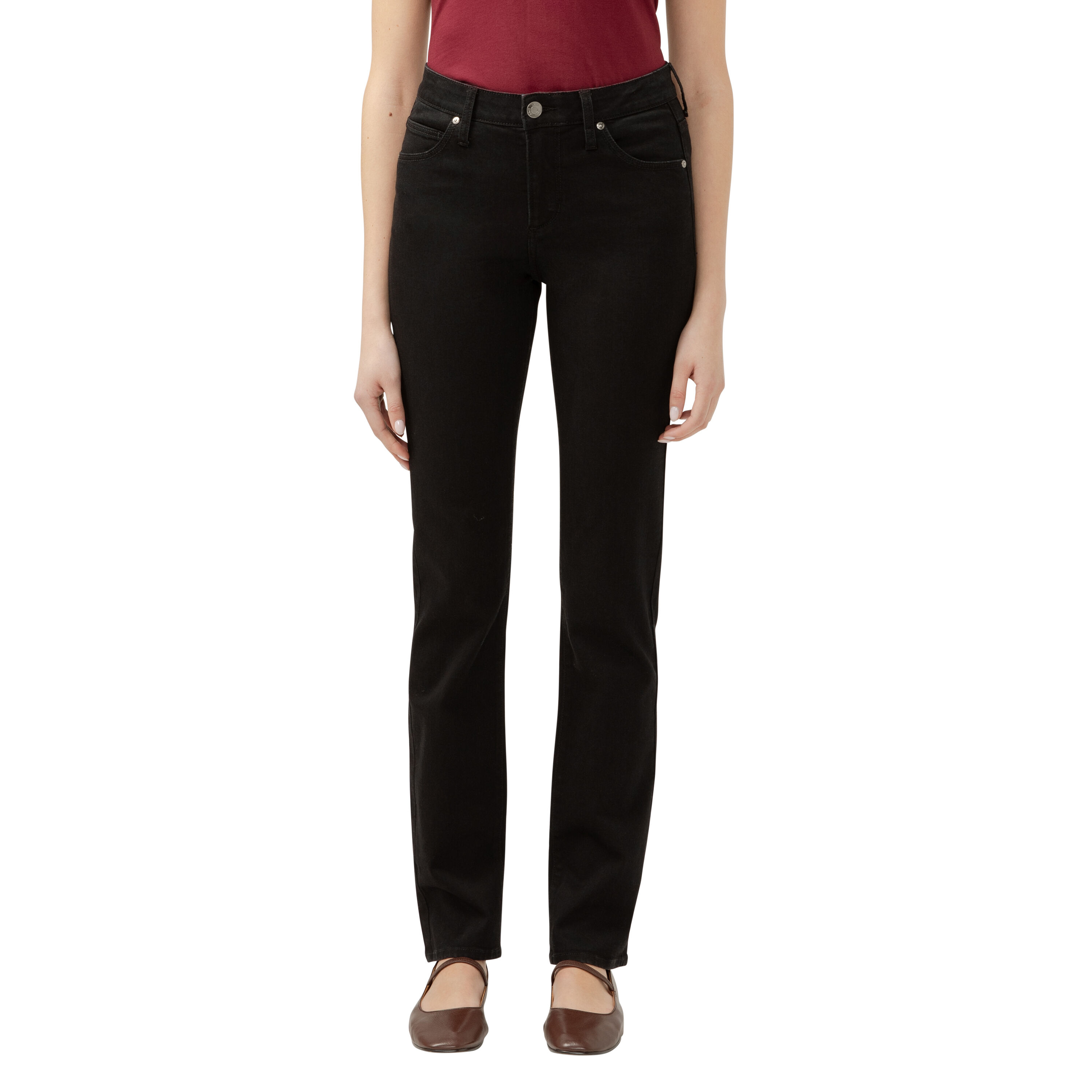 Ruby Mid-Rise Straight Leg Jeans Image 1