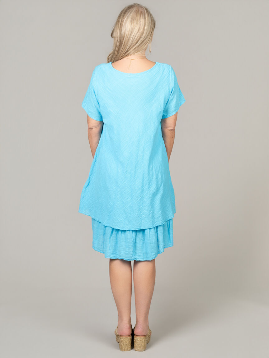 Layered Hem Knee Dress Image 4