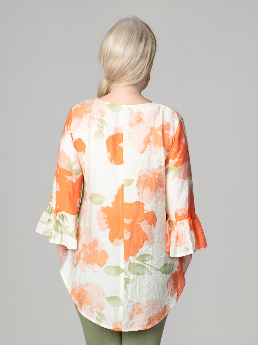 3/4 Sleeve High-Low Blouse