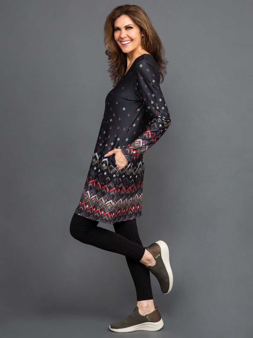 Fit and Flare Long Sleeve Dress Image 3