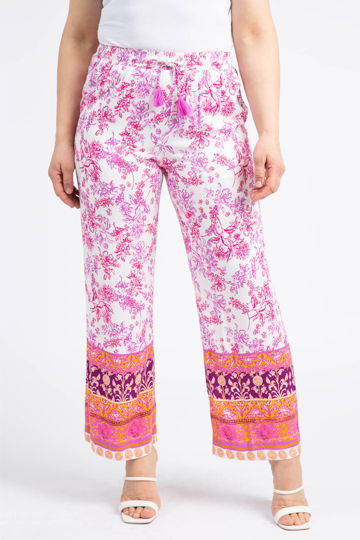 Printed Pull-On Ankle Pant Image 1