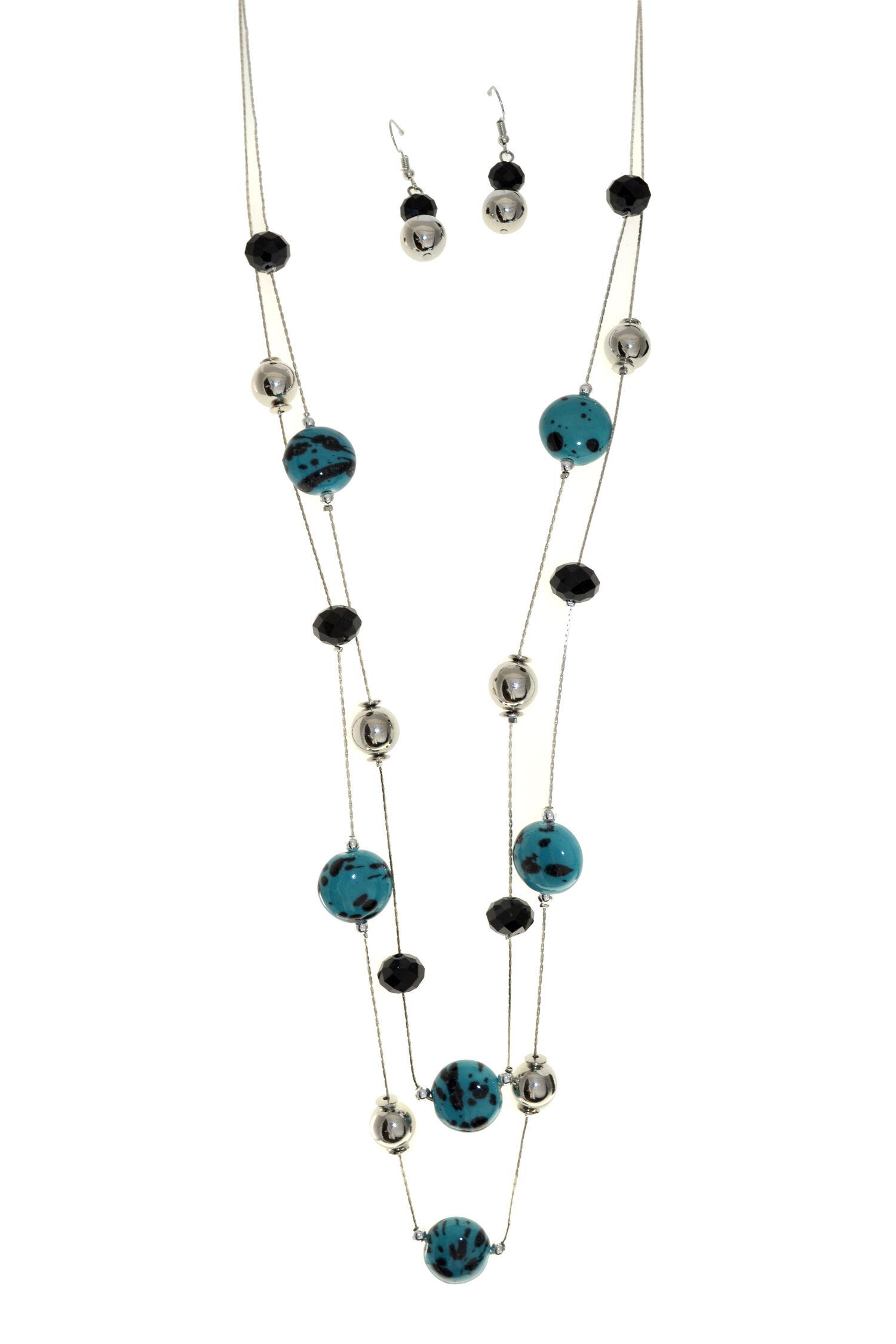 Multi Chain Beaded Necklace Set