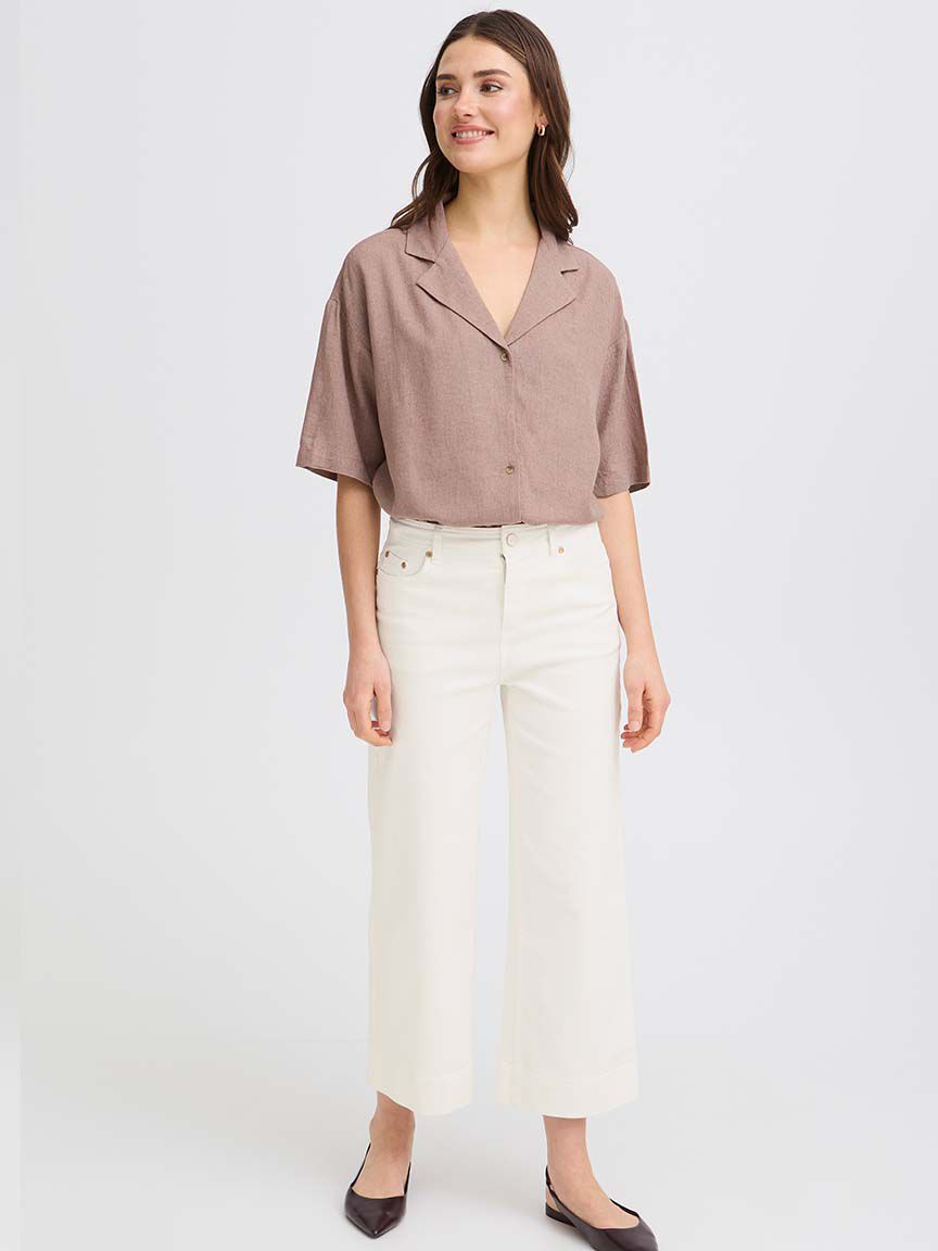 Cropped Wide Leg Jeans