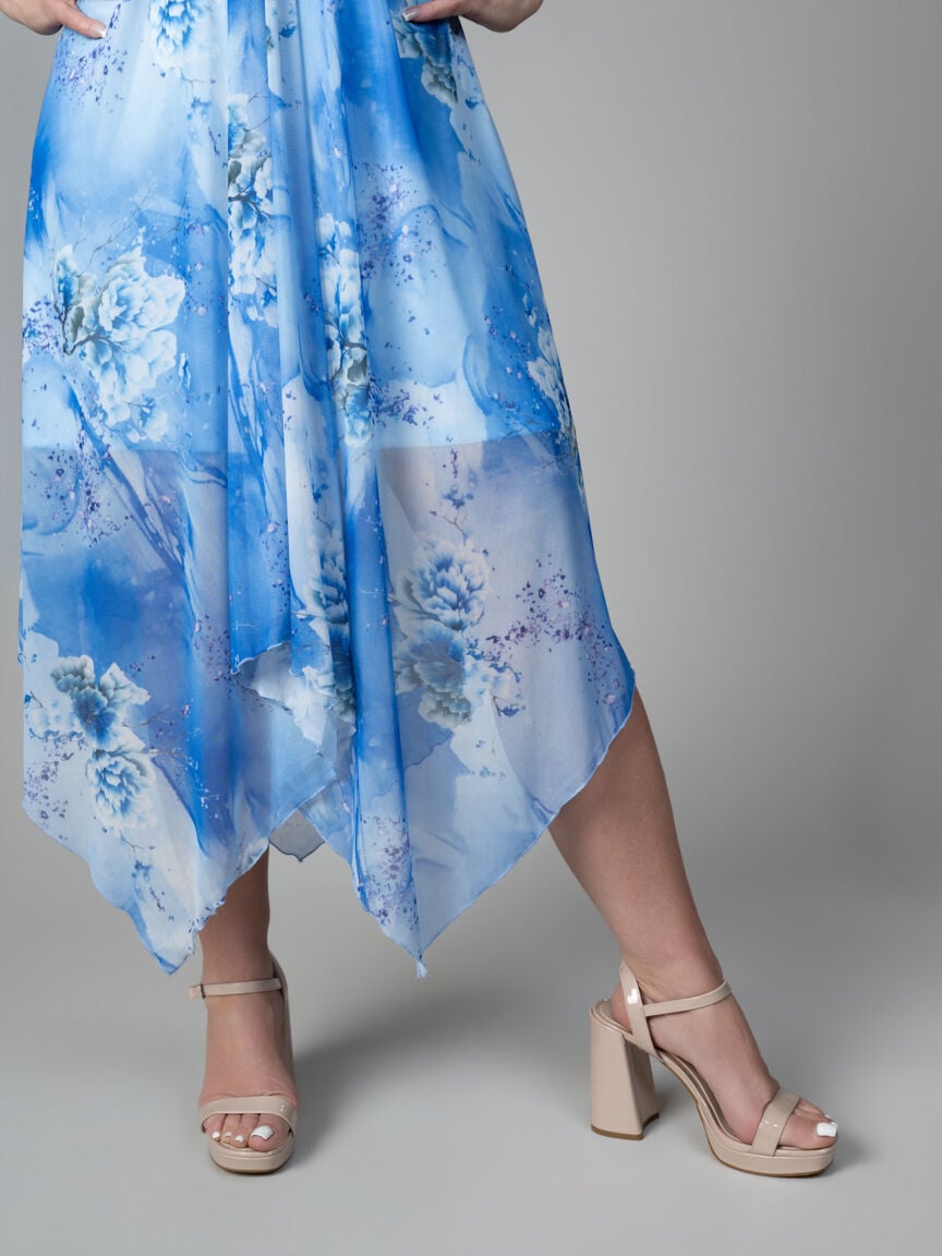 Sleeveless Midi Mesh Dress