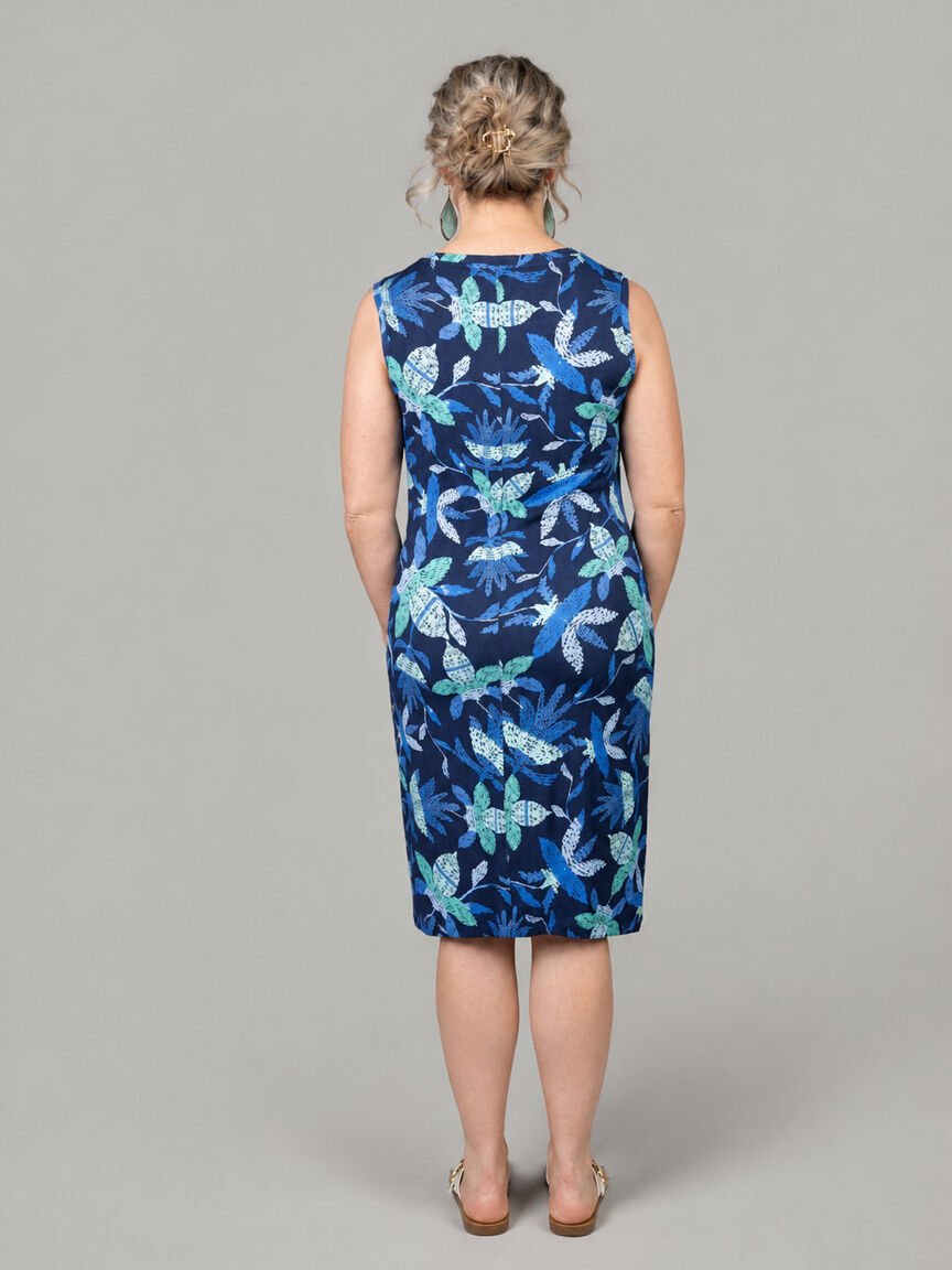 Sleeveless Knee-Length Dress with Knot Detail Image 5