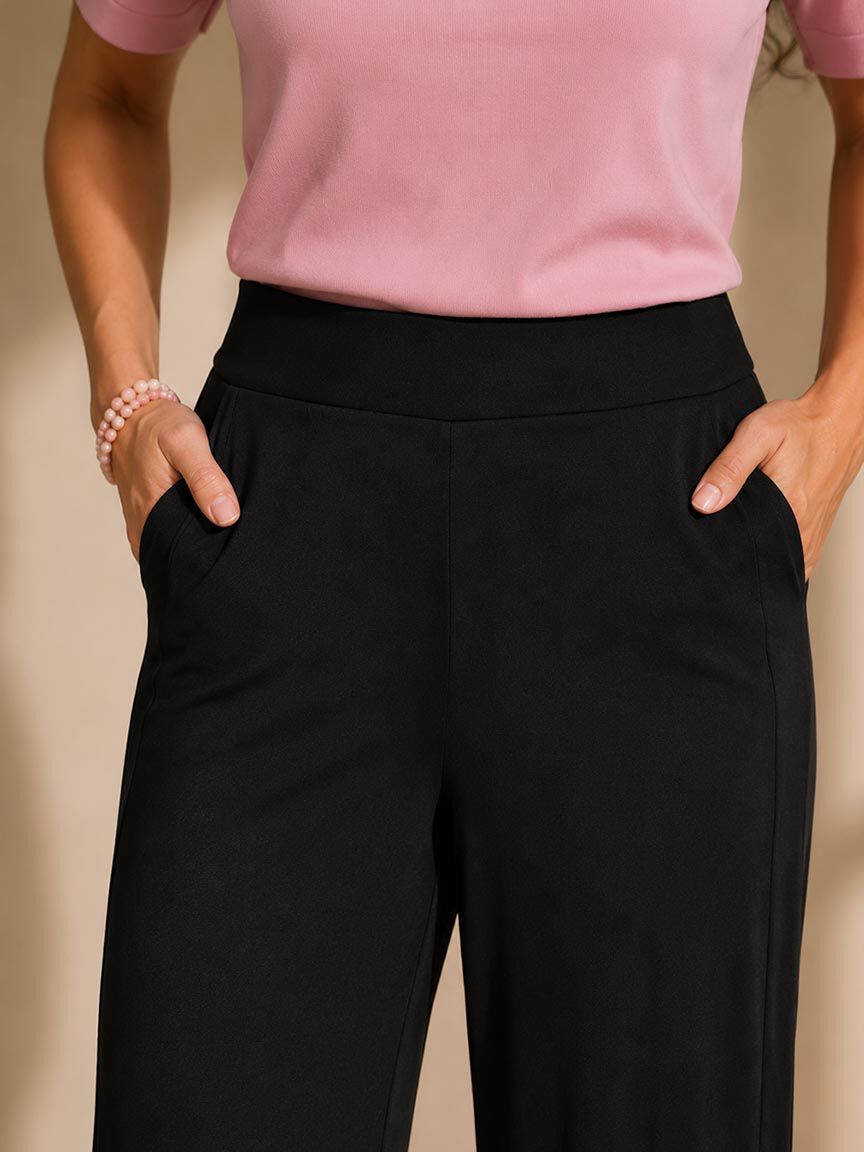 Flowy Wide Leg Pull-On Pants