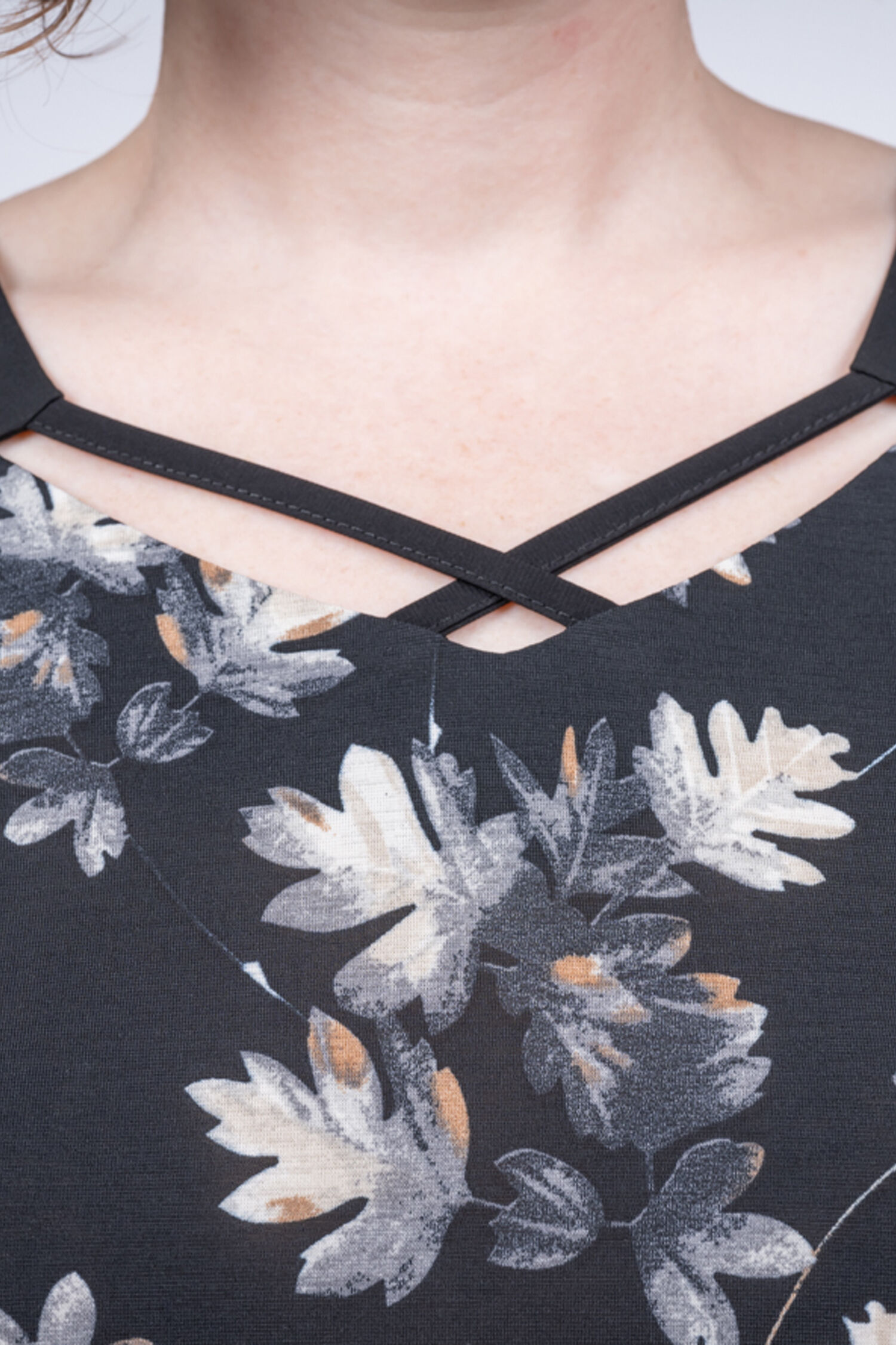 Long Sleeve Cross Neck Top  Image 3