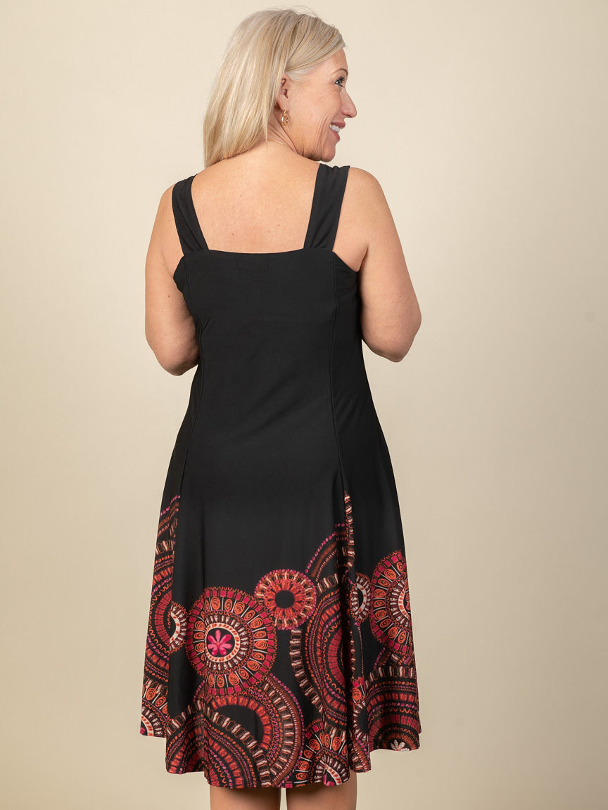 Sleeveless Printed Scoop Neck Midi Dress Image 4