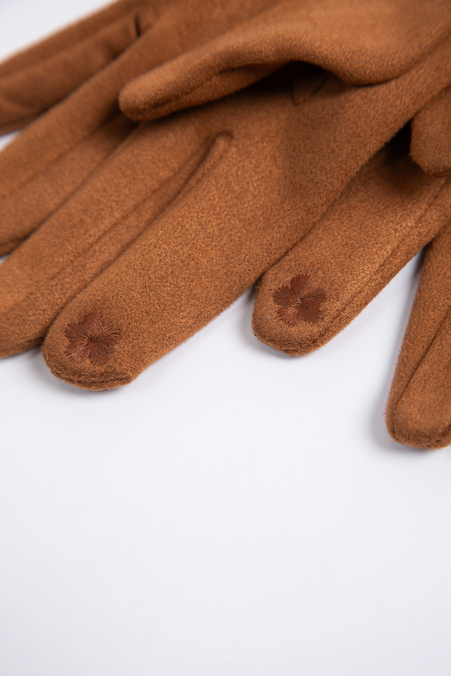 Faux-Suede Touchscreen Gloves Image 4