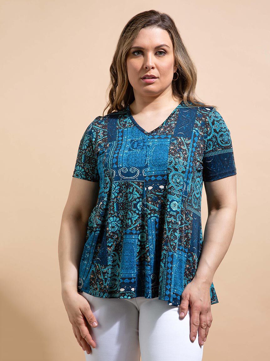 Flowy Fit Printed Top Image 2