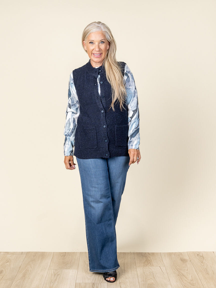 Long Sleeve Crew Neck Printed Sweater Image 5