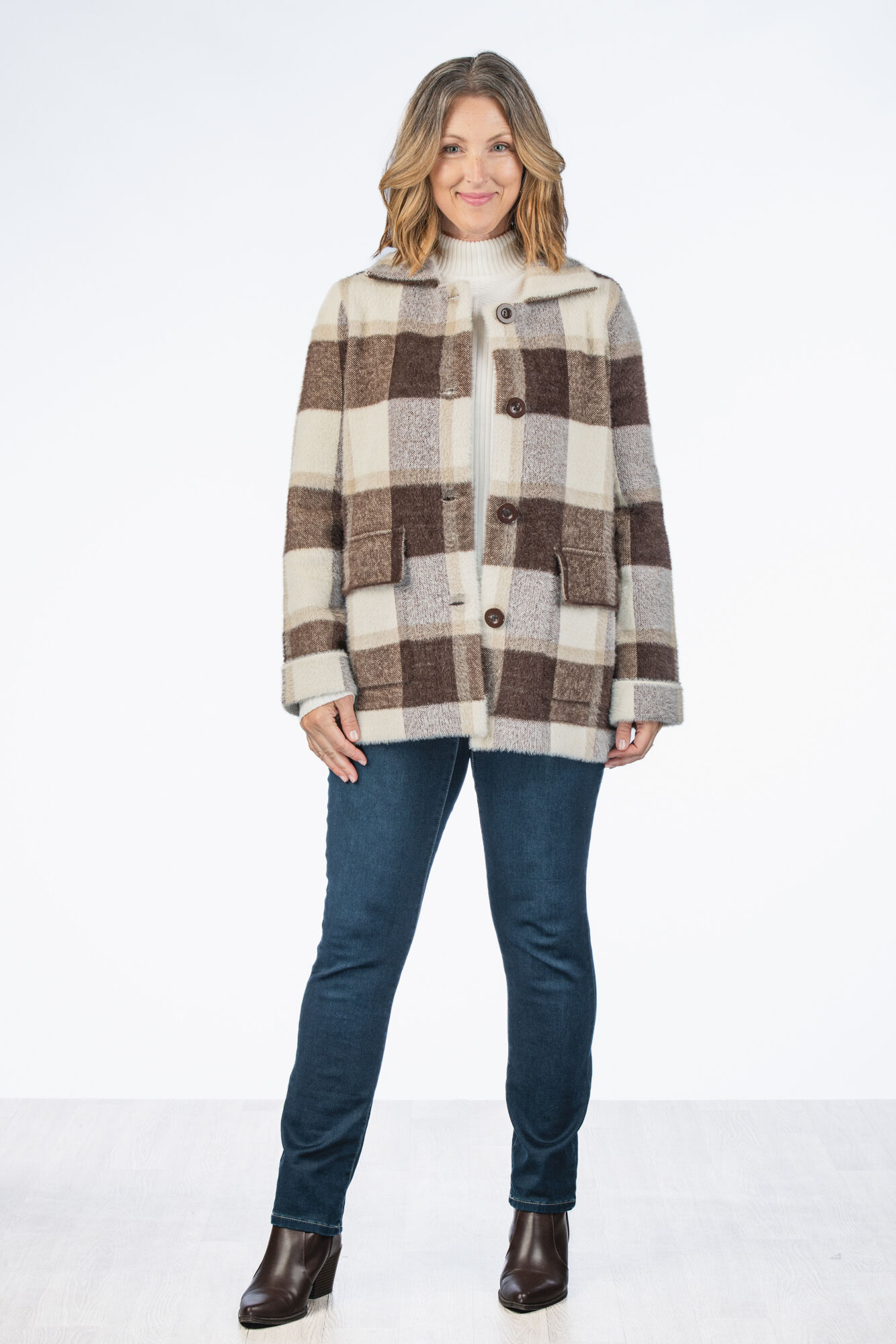 Plaid Checkered Shacket Image 3