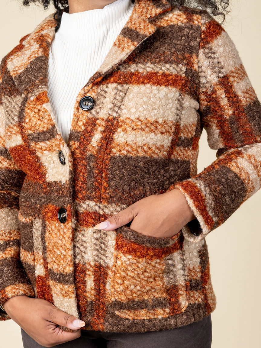 Button Up Plaid Shacket