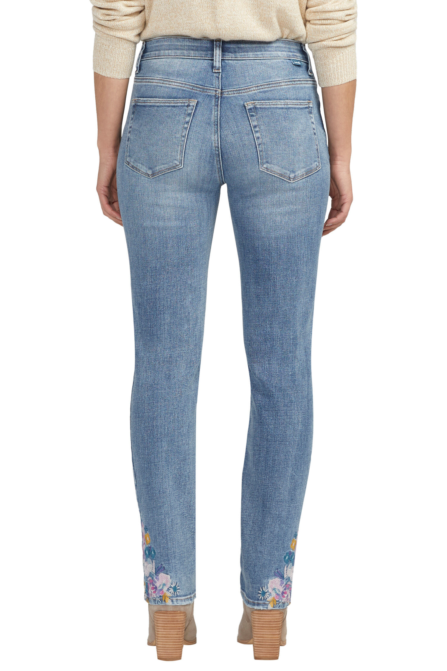 Ruby Straight-Leg Embroidered Jeans Image 3