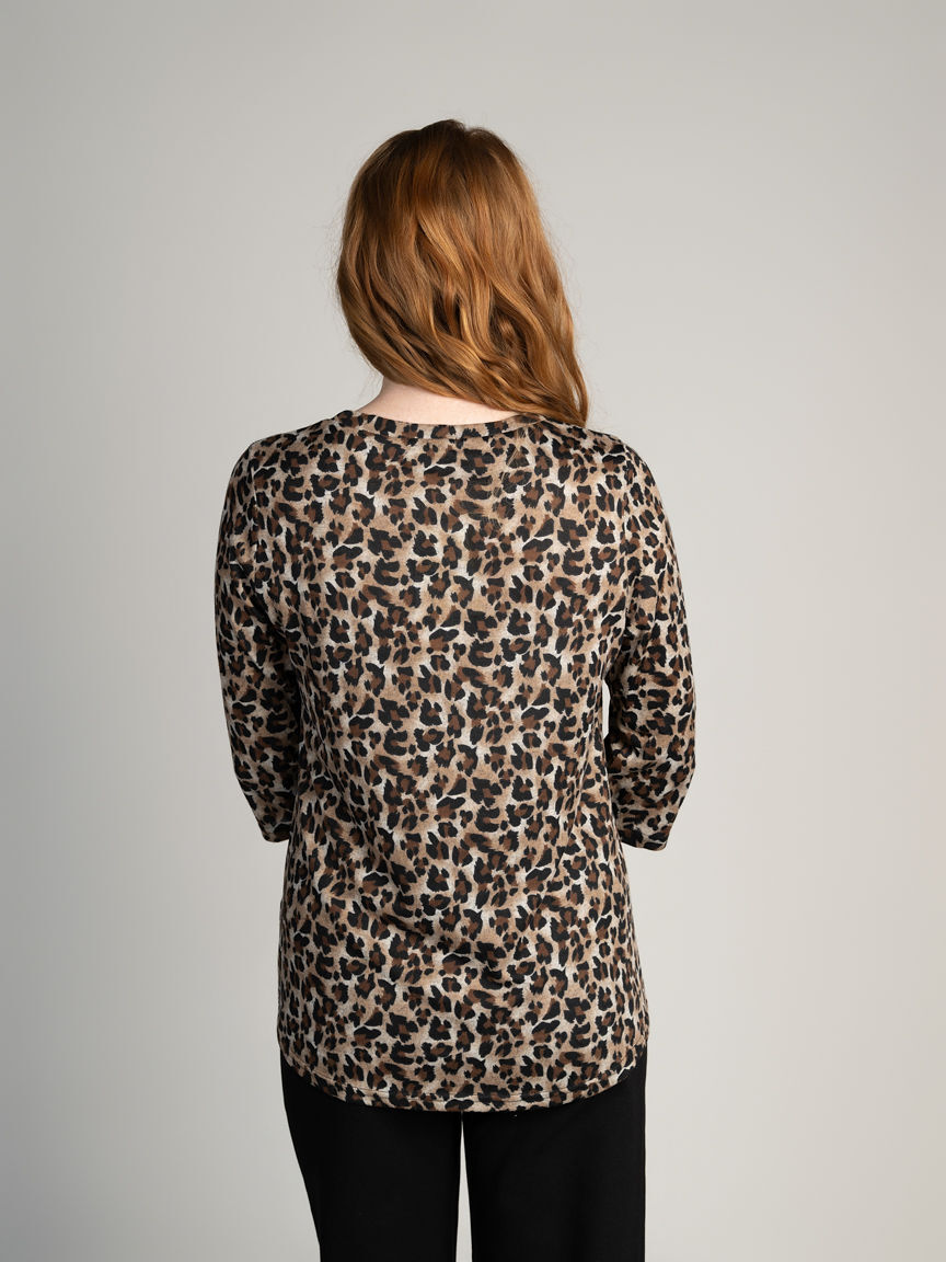 3/4 Sleeve Hacci Top Image 3