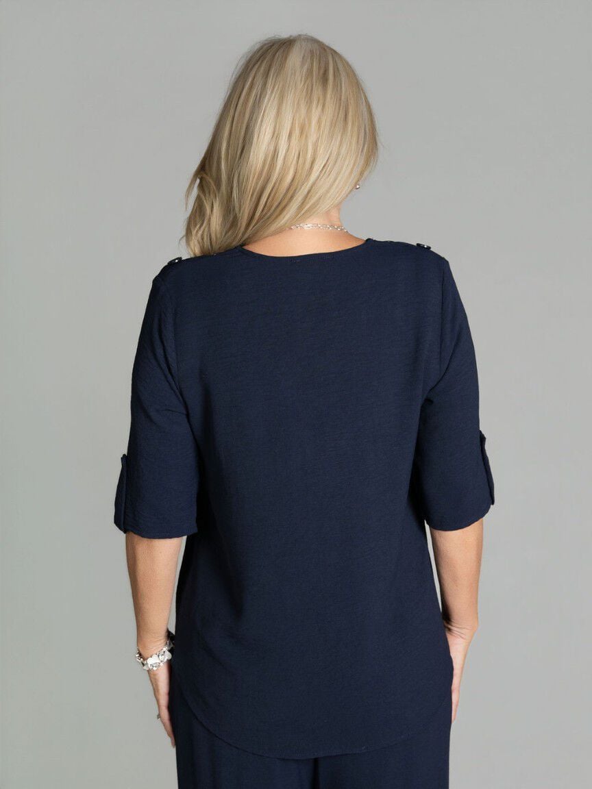Air Flow Elbow Sleeve Top