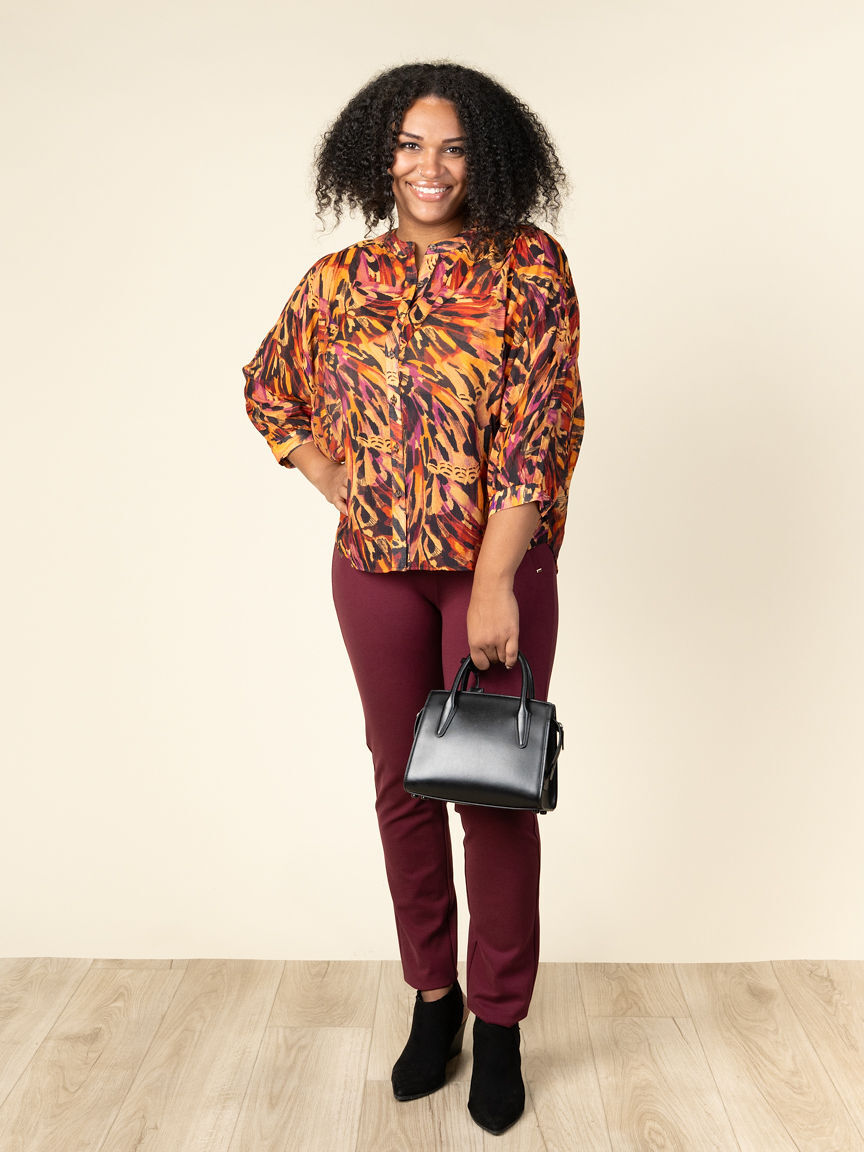Flowy Dolman Sleeve Blouse