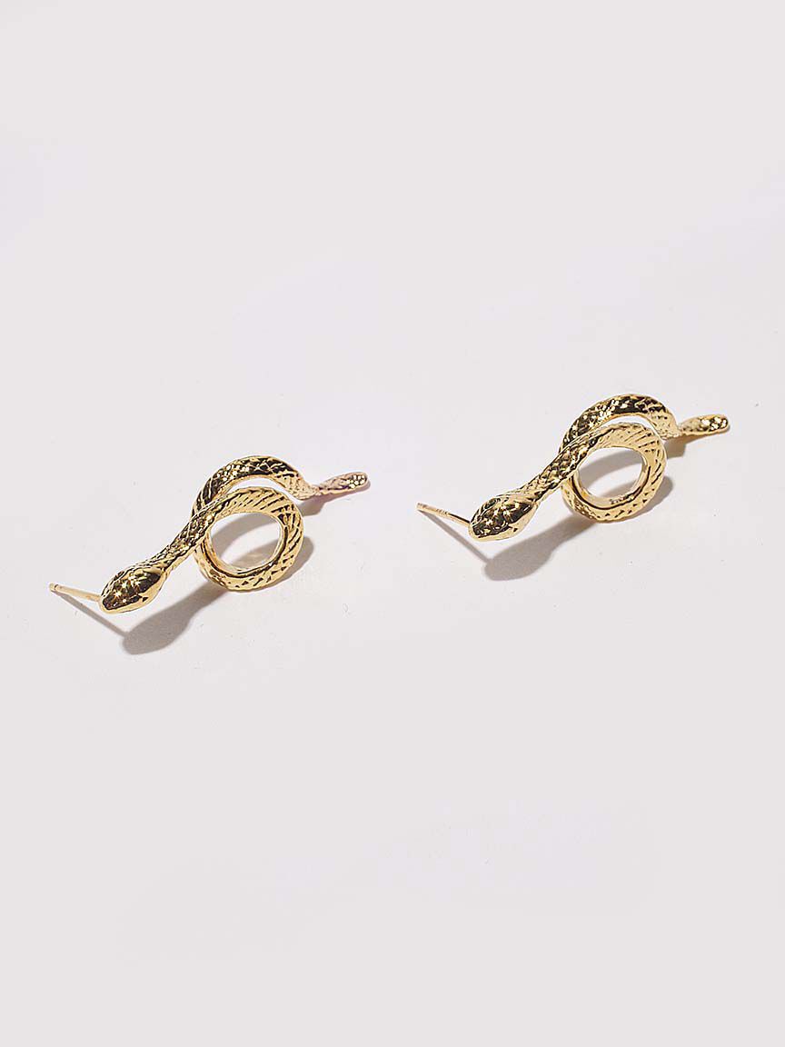 Snake Stud Earrings Image 3