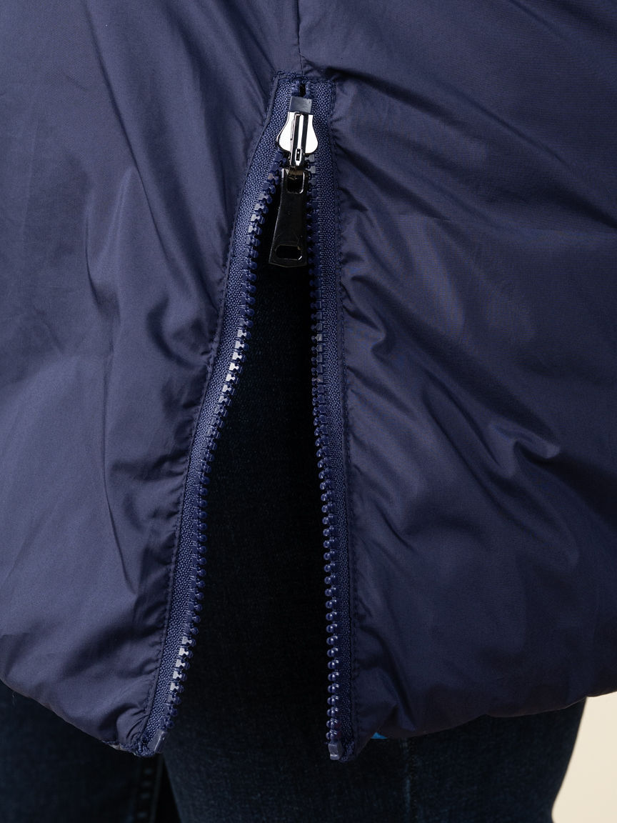 Long Reversible Vest With Zip-Up Pockets