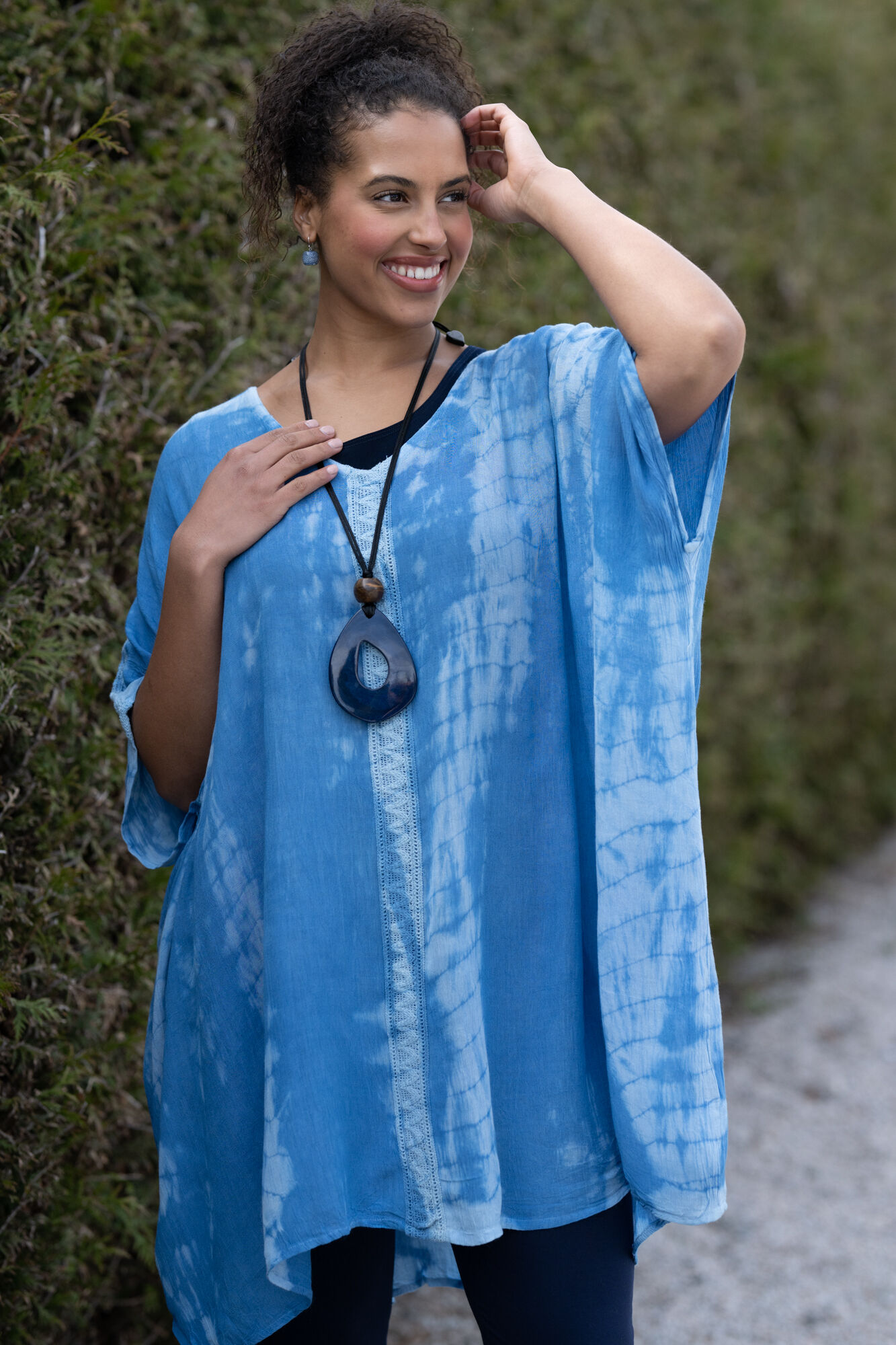 Short Sleeve Tie Dye Top Image 1