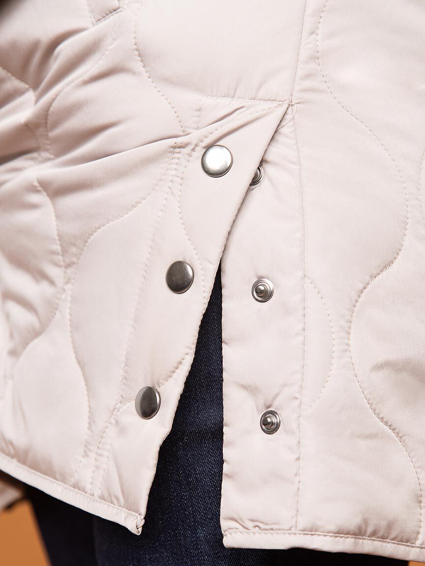 Chain Quilted Hooded Jacket Image 6
