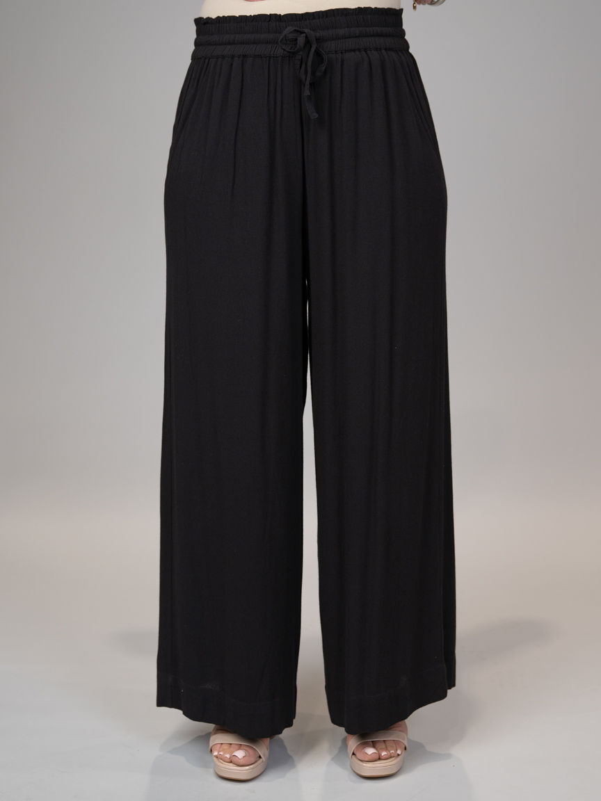 Pull-On Linen Pants Image 1