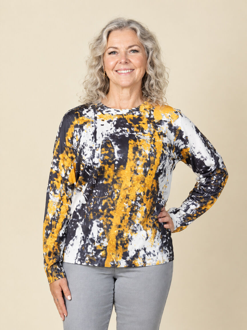 Long Sleeve Abstract Sweater Image 1