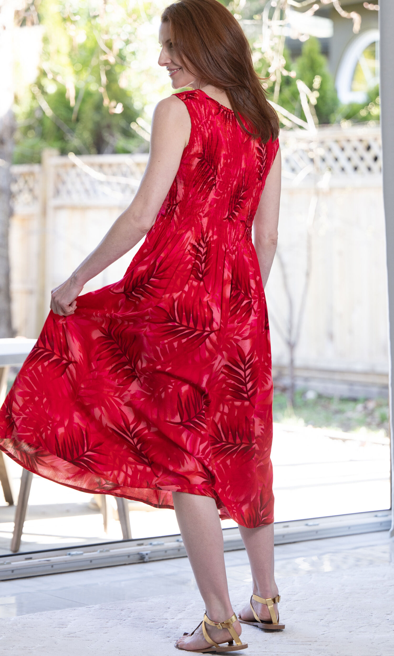 Printed Cr&ecirc;pe Summer Dress Image 2