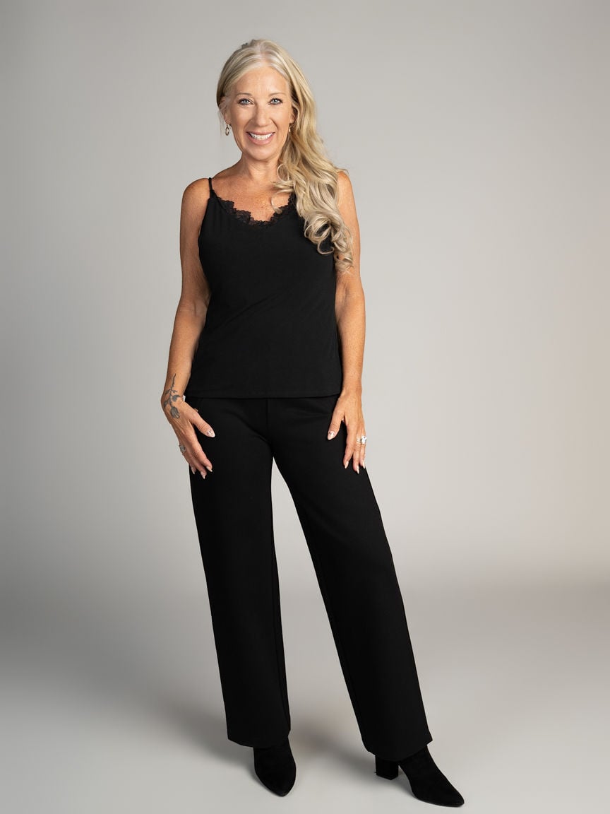 Cami With Lace Neckline