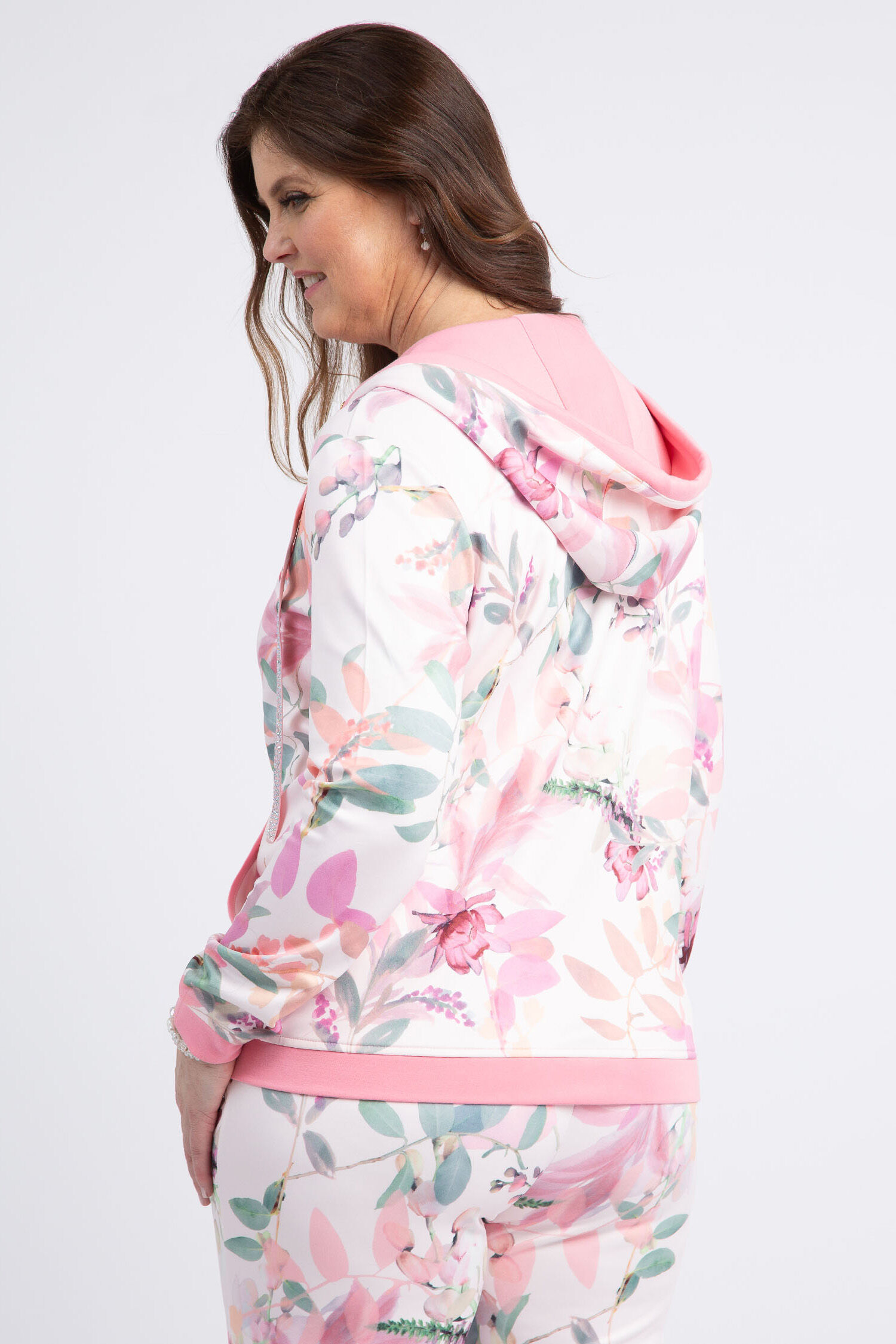 Floral Zip-Up Hoodie Image 5