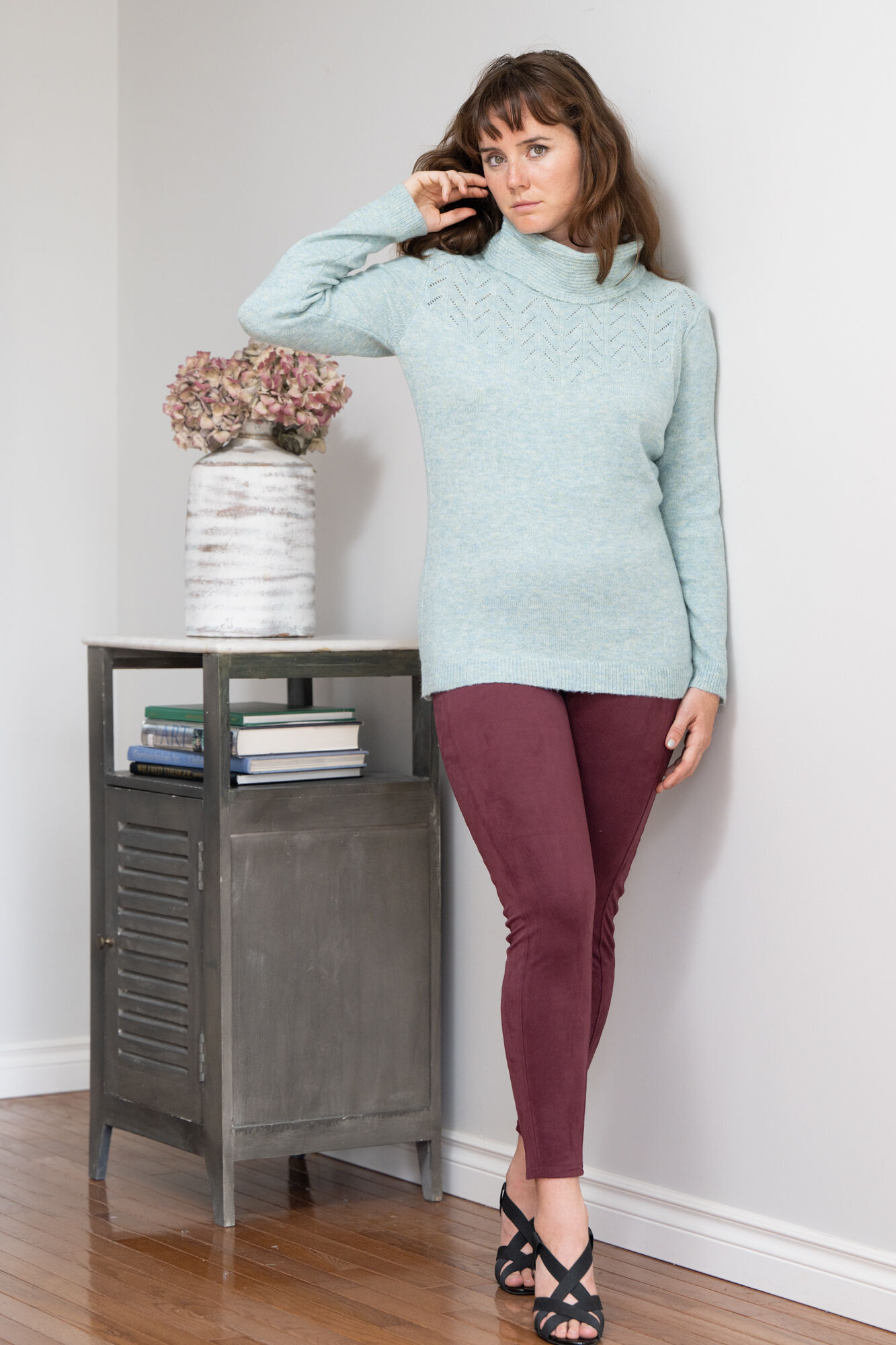 Cute Turtleneck Cowl Sweater Image 2