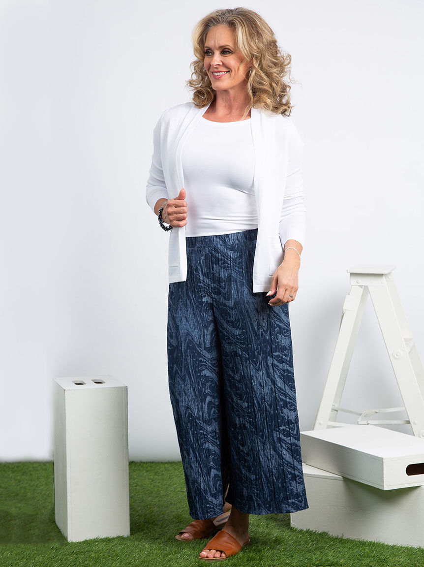 Crushed Abstract Print Culotte Image 1