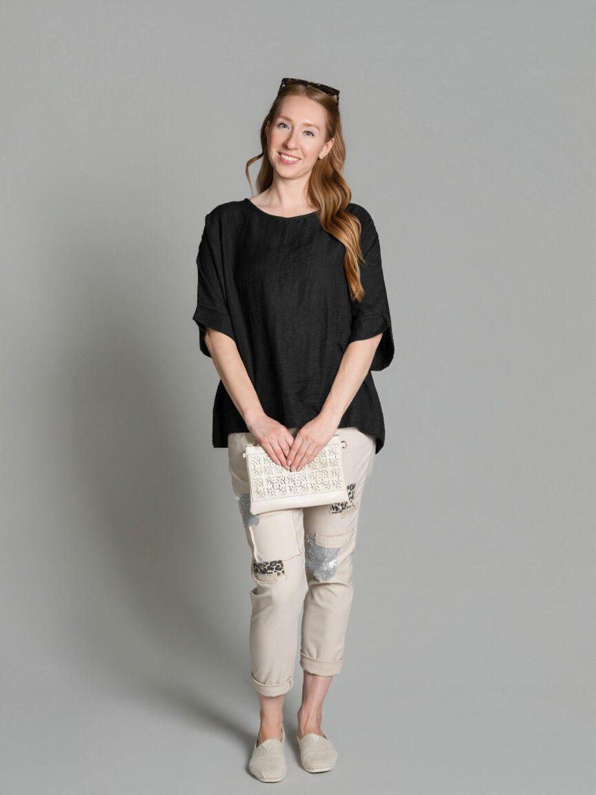 Linen Airflow Short Sleeve Top