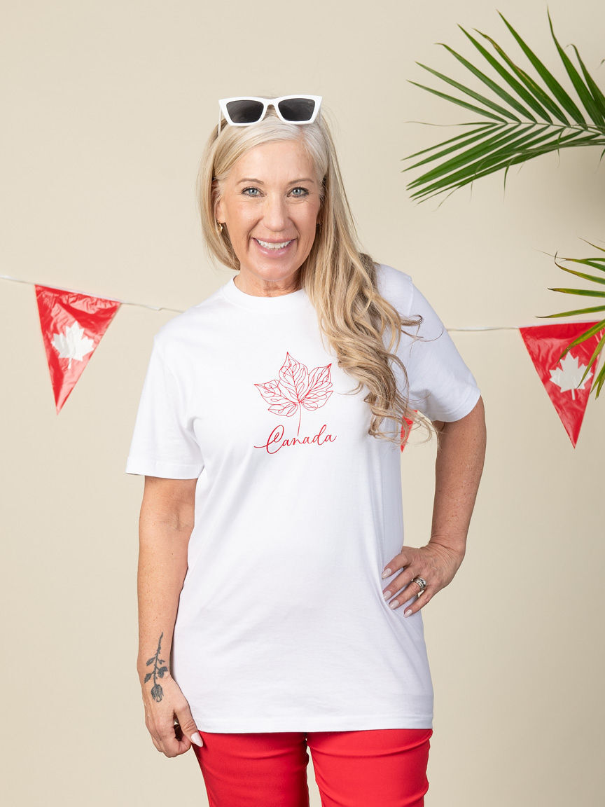 Canada Day Maple Leaf Cotton T-Shirt
