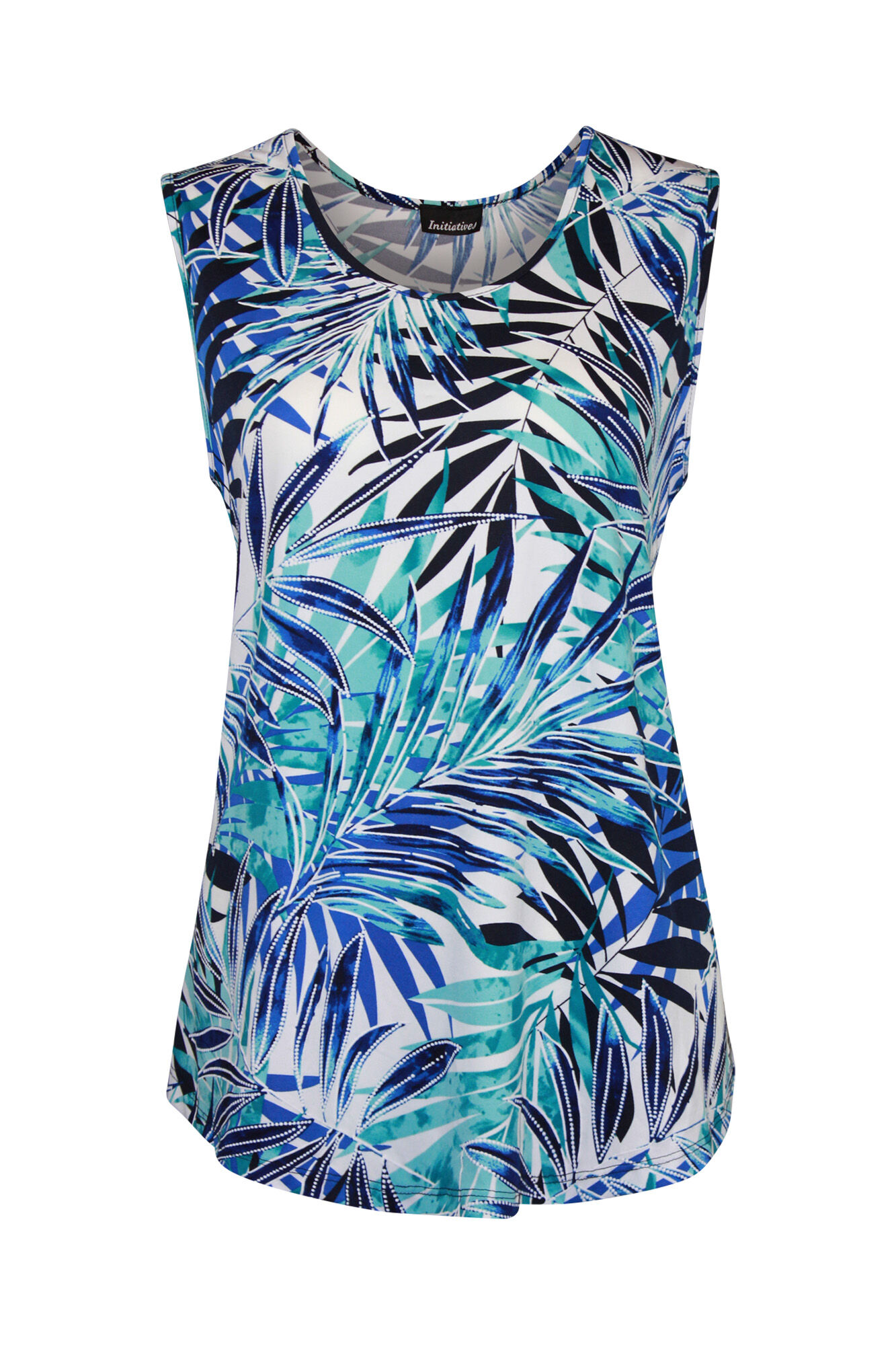 Sleeveless Aline Hi-Lo Printed Top Image 1
