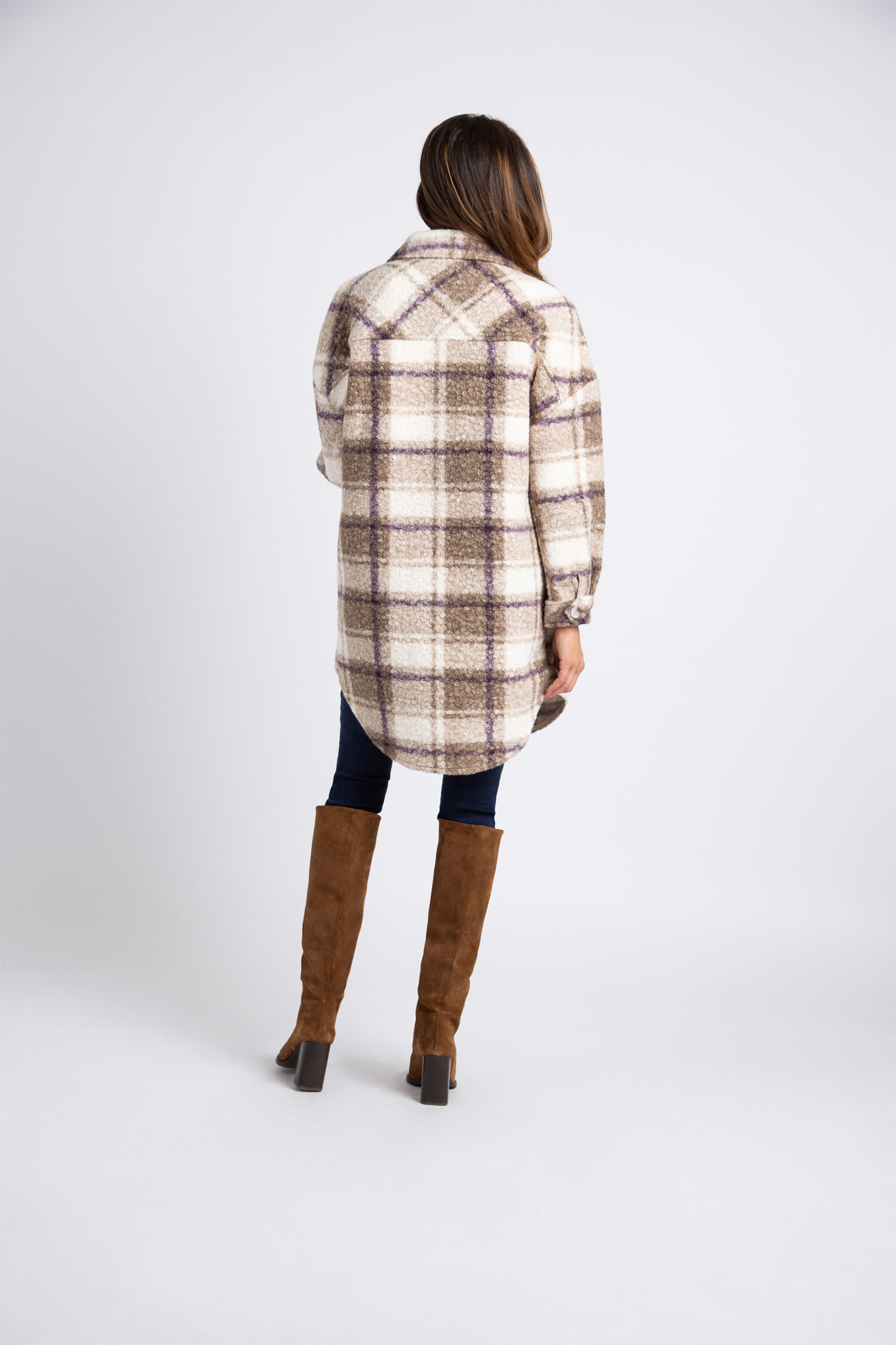 Plaid Boucle Shacket  Image 3
