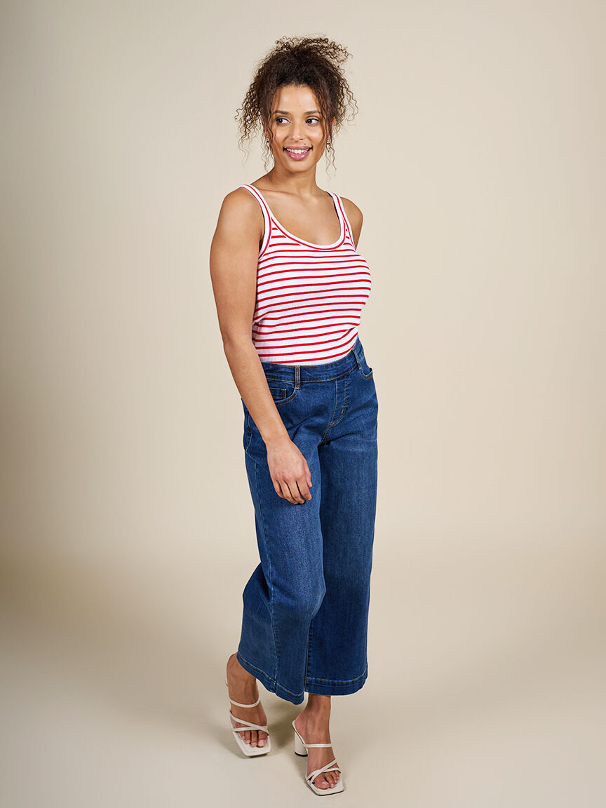 Audrey Cropped Wide Leg Jean  Image 5