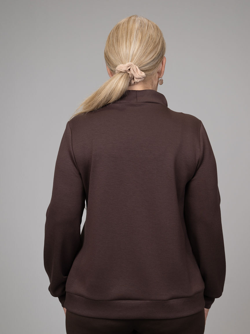 Long Sleeve Scuba Zip-Up Sweatshirt 
