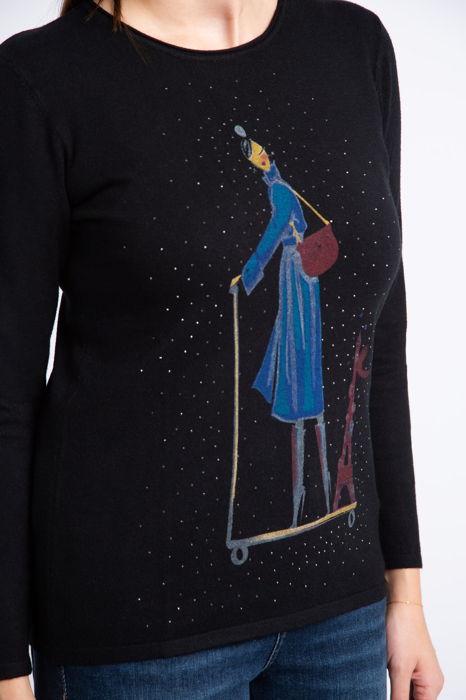 Long Sleeve Scooter Sweater Image 3