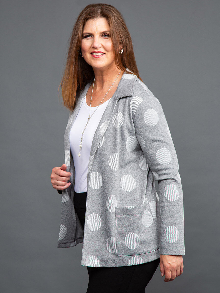 Polka Dot Casual Blazer Image 3