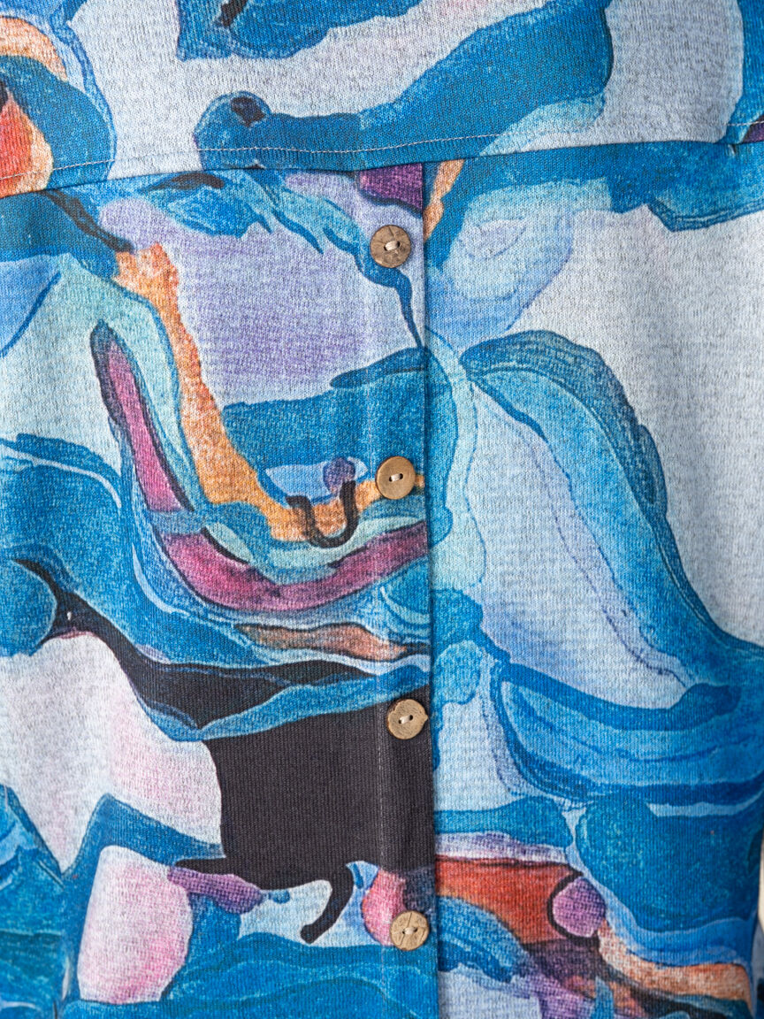 3/4 Sleeve All Over Print Tunic