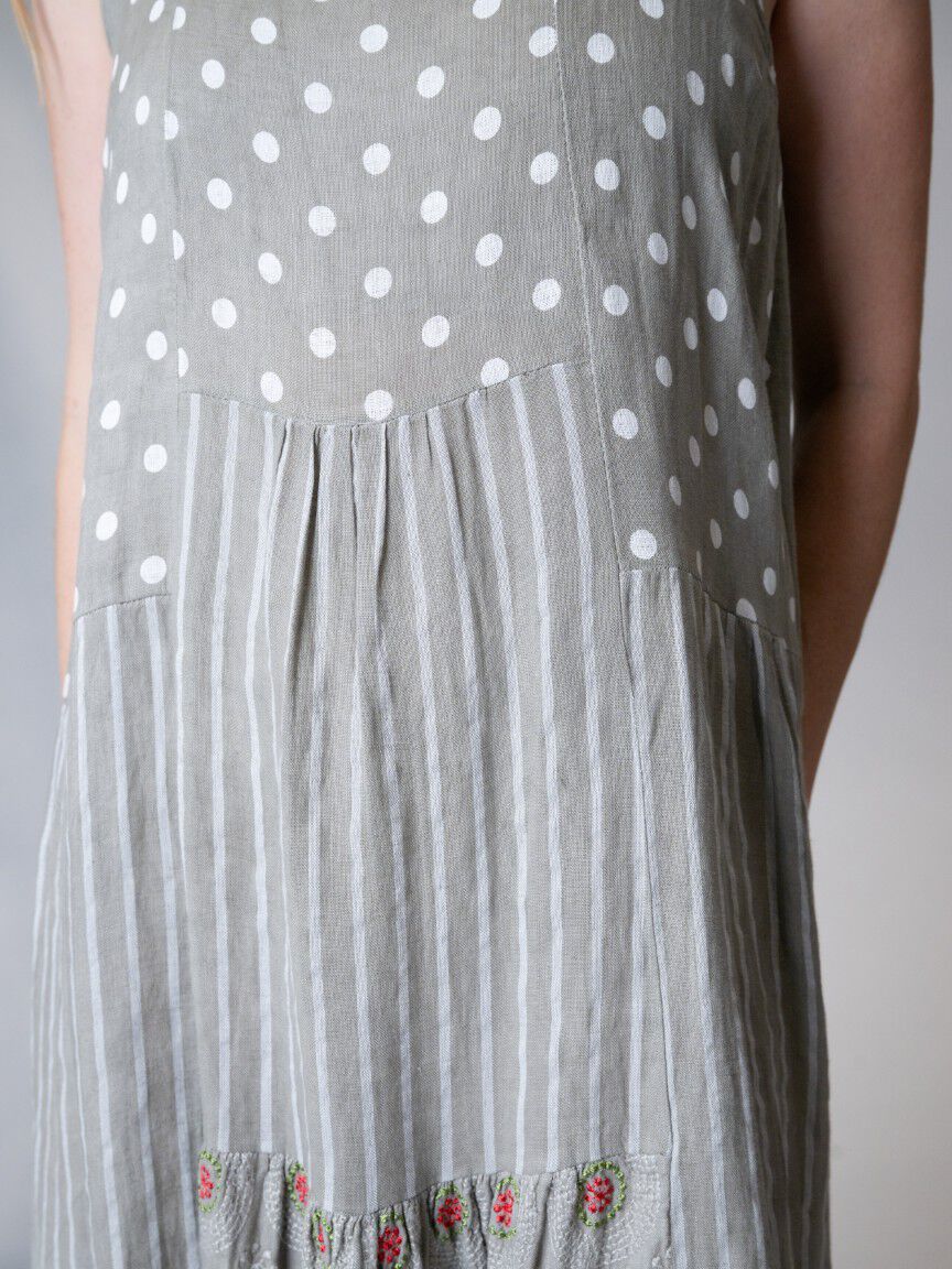 Mixed Panel Sleeveless Dress