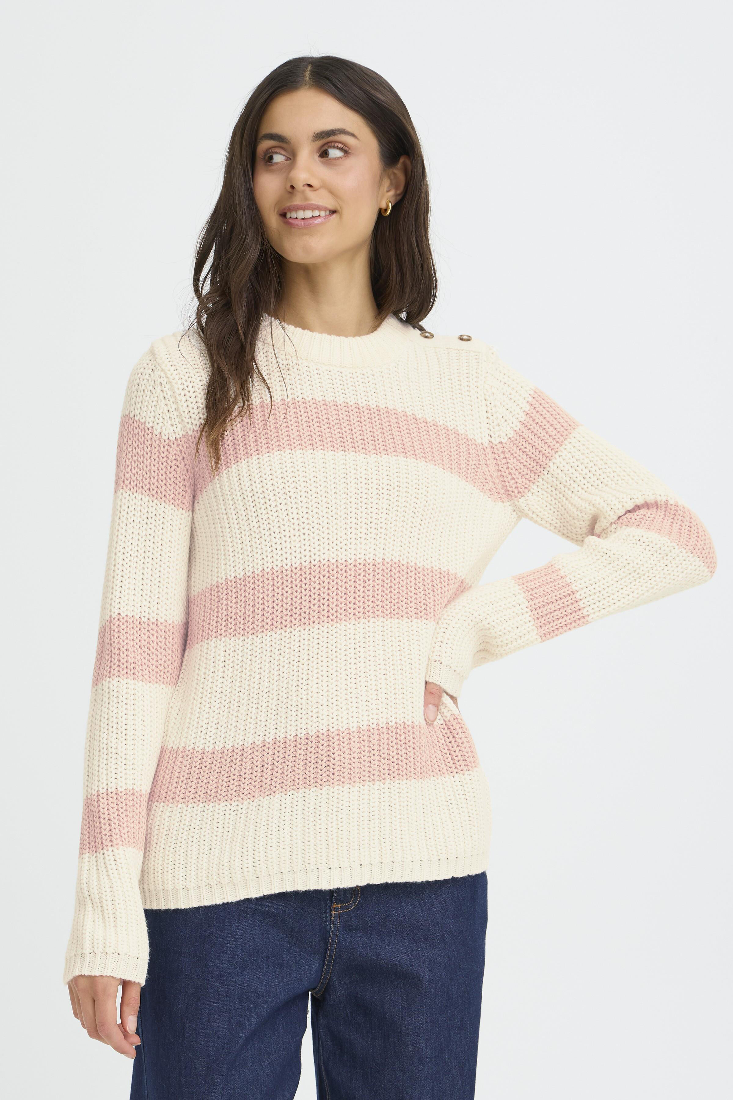 Knit Sweater With Button Shoulder Accents Image 1