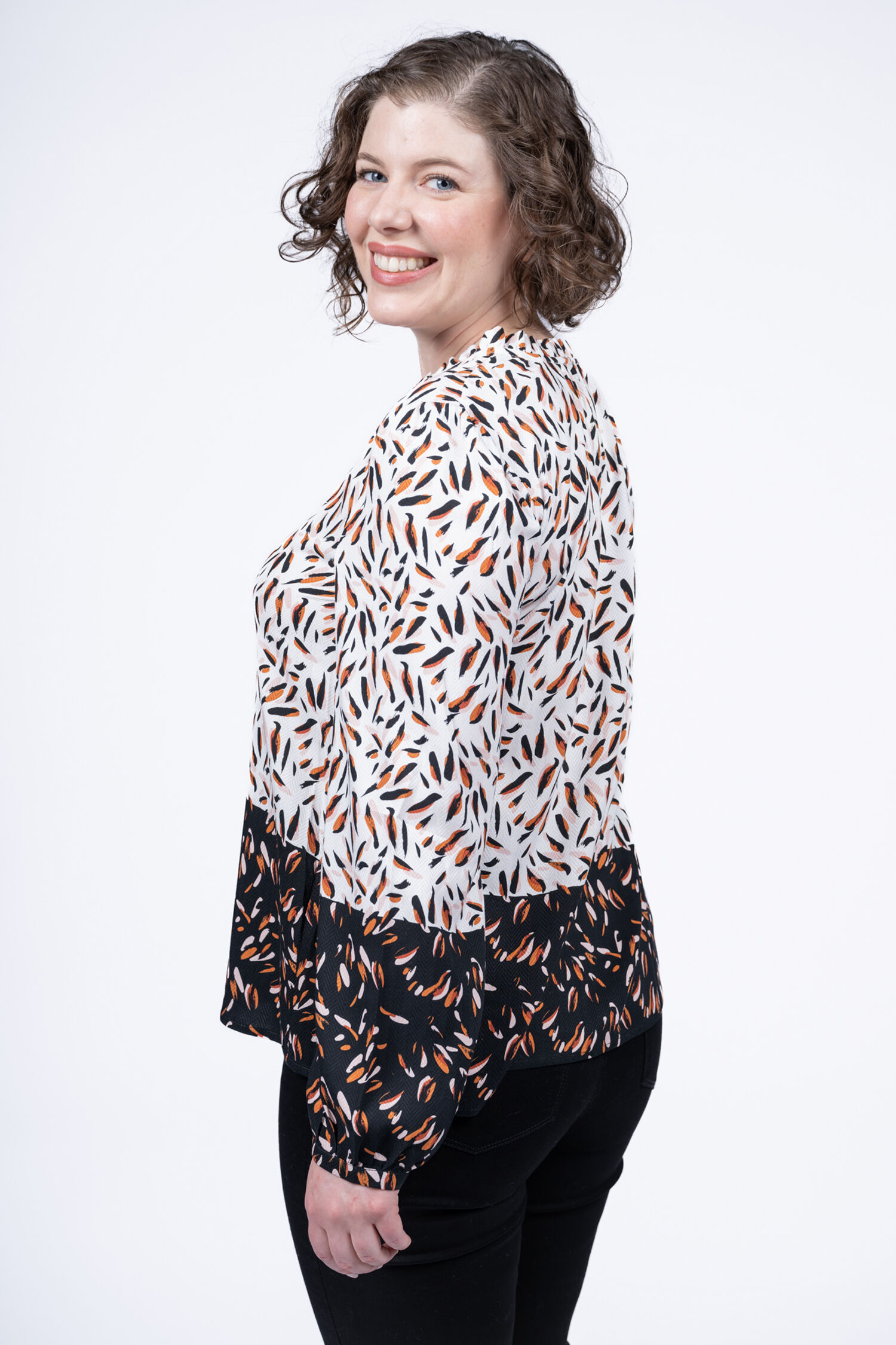 Long Sleeve Neck-Tie Blouse  Image 2