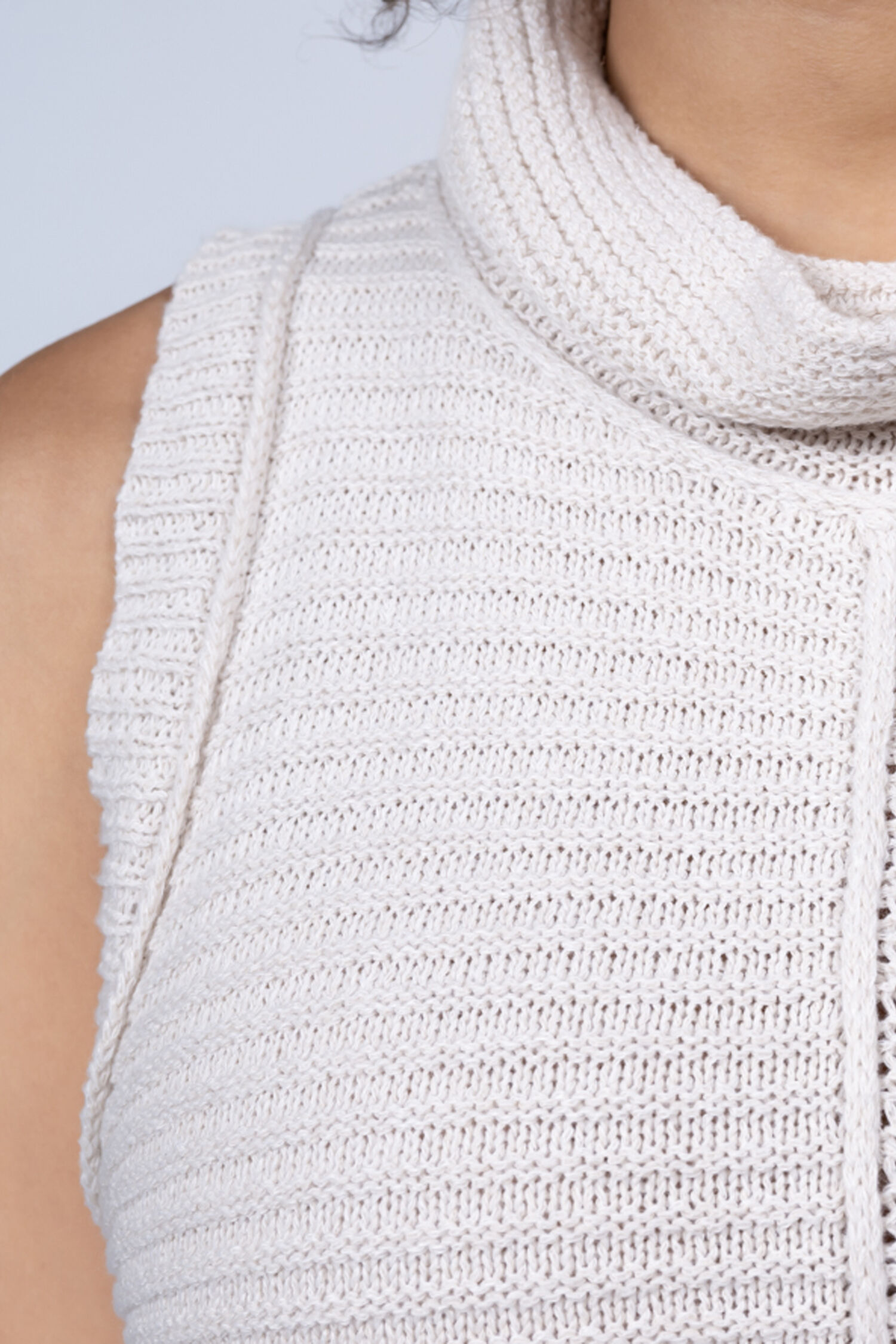 Sleeveless Cowl Neck Sweater Image 3