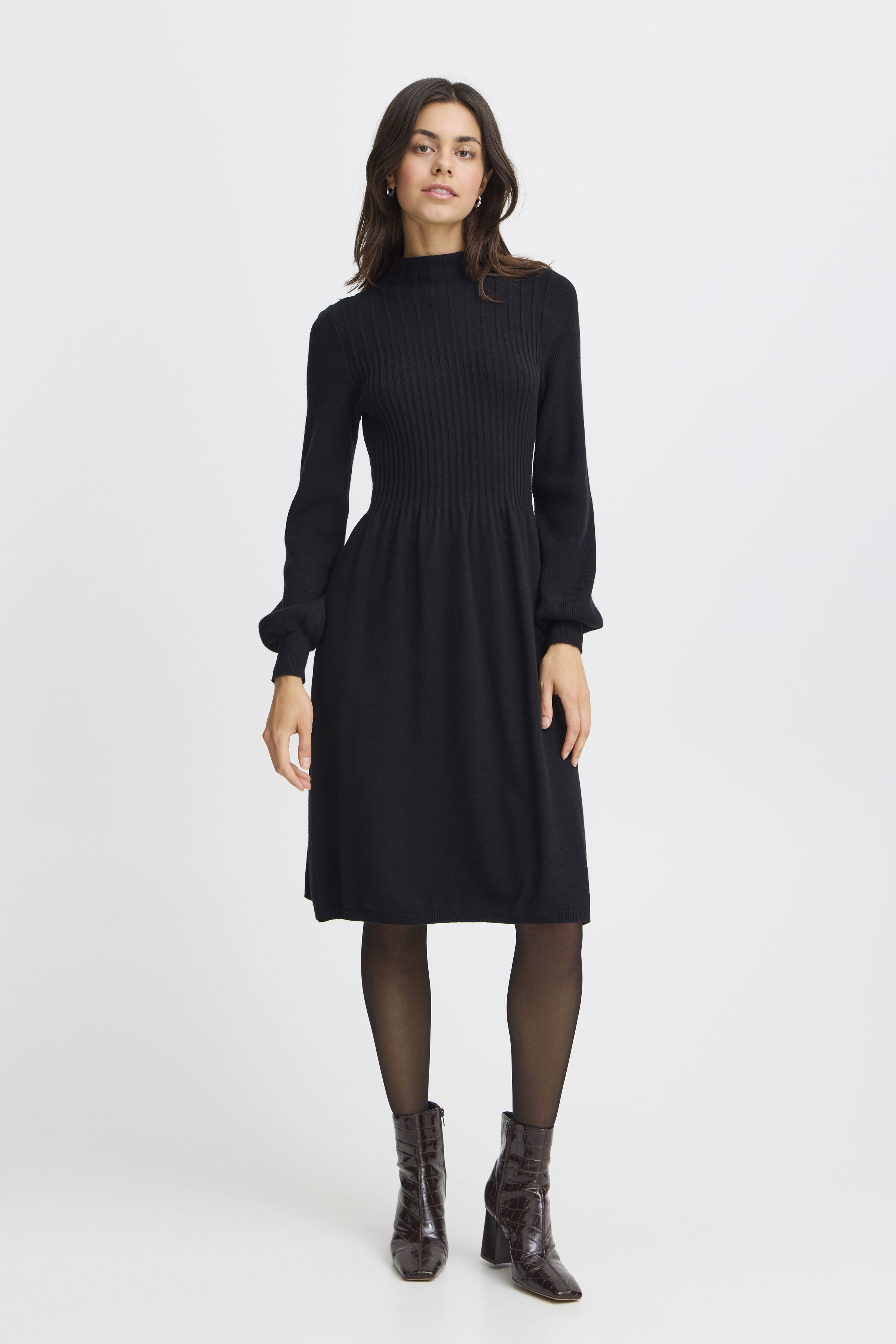 Knee Length Knit Dress Image 1