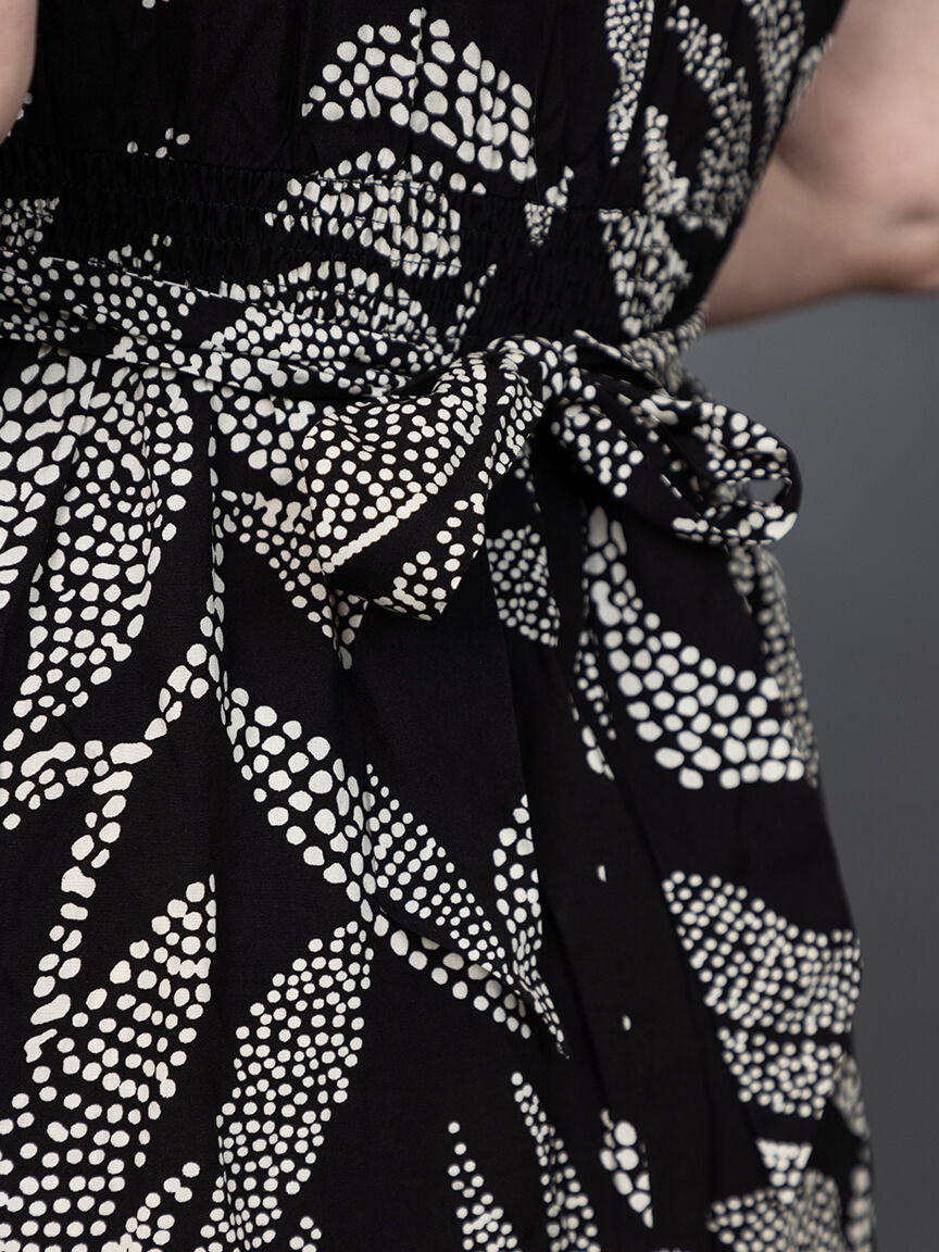 Sleeveless Midi Dress with Belt