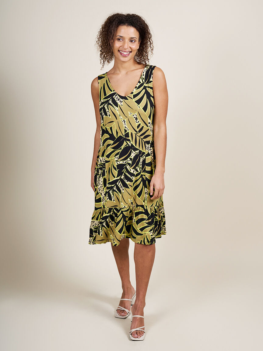 Printed Sleeveless Knee Dress  Image 3