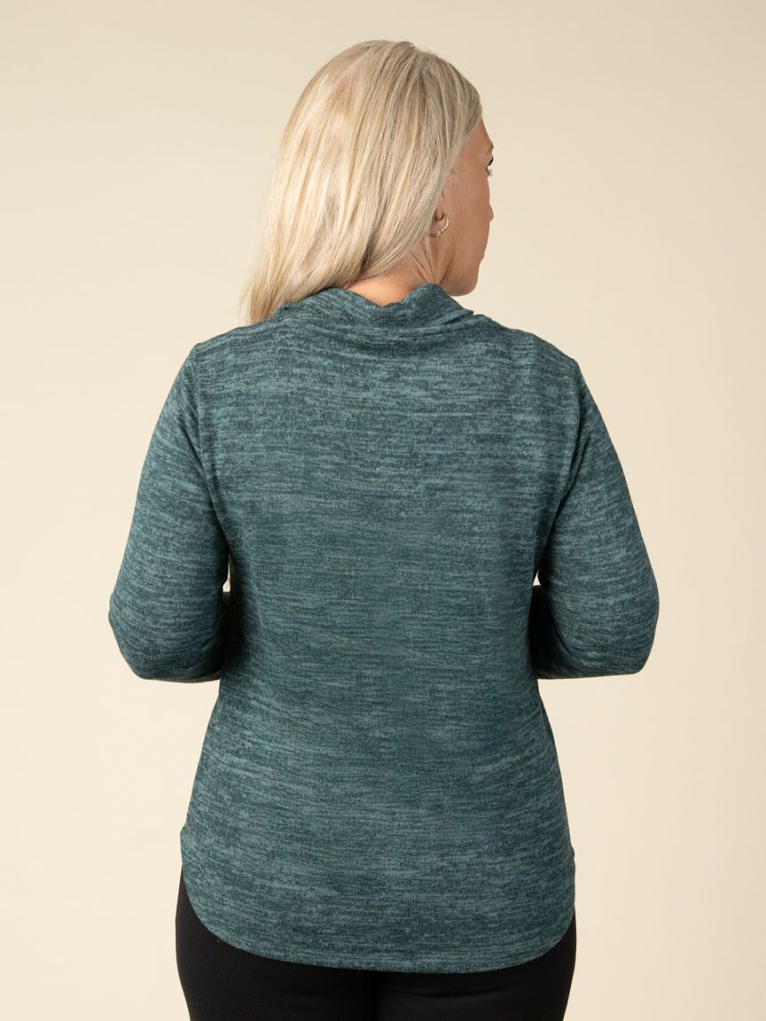 Long Sleeve Sweater with Cowl Neck