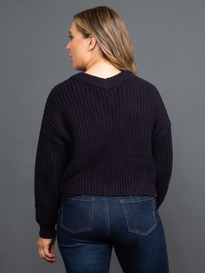 Long Sleeve Button-Up Cropped Cardigan Image 4